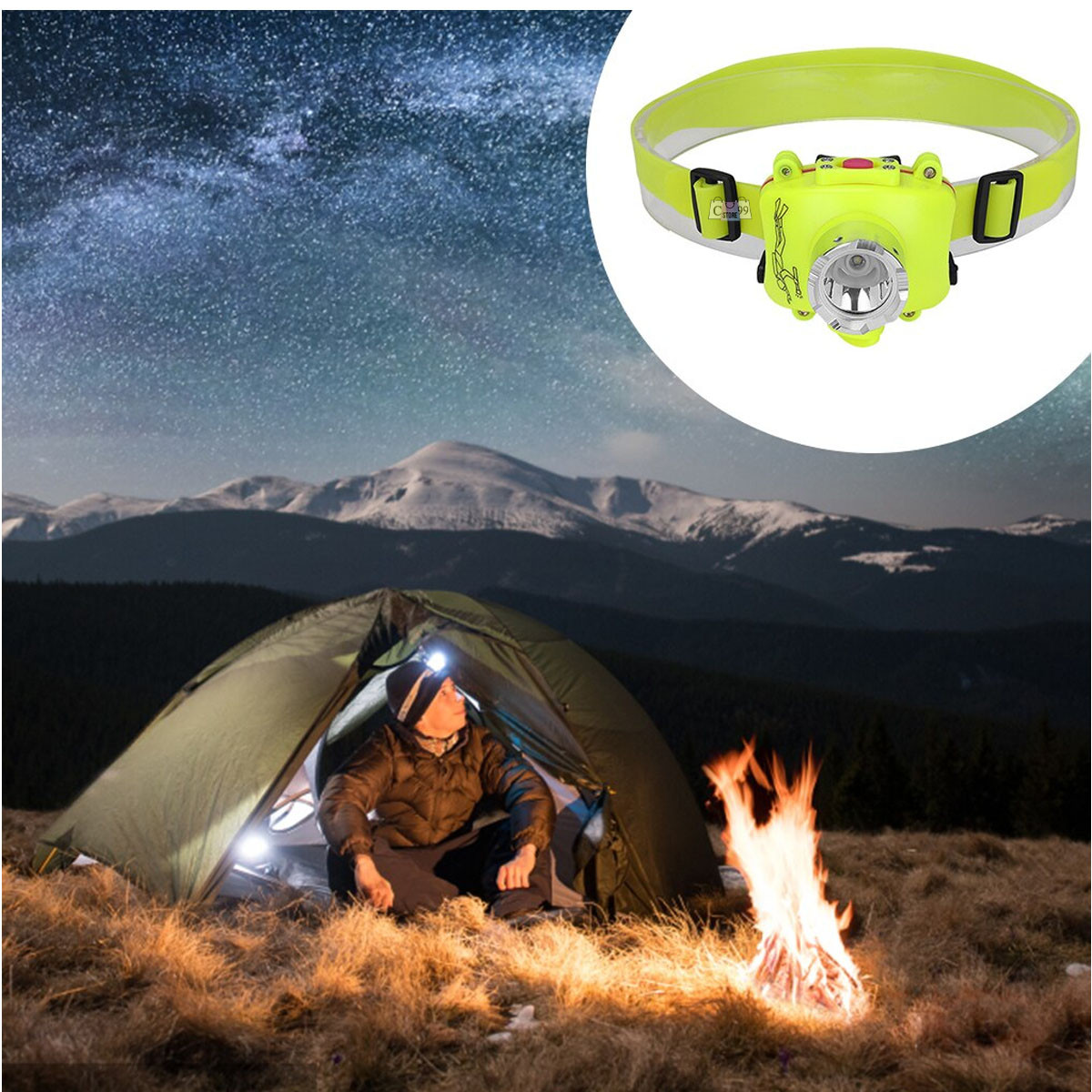 Miniatura 3 de Linterna De Cabeza Sumergible Para Buceo